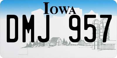 IA license plate DMJ957
