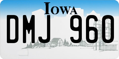 IA license plate DMJ960