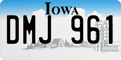 IA license plate DMJ961