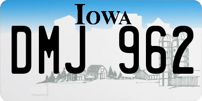 IA license plate DMJ962