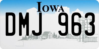 IA license plate DMJ963