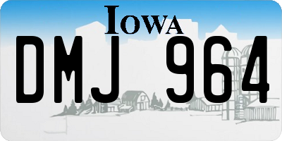 IA license plate DMJ964
