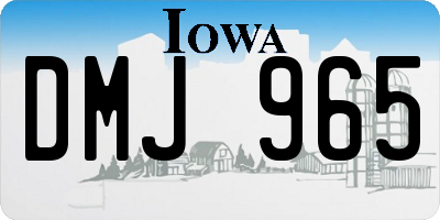IA license plate DMJ965