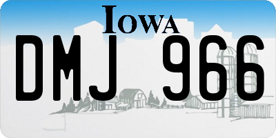 IA license plate DMJ966