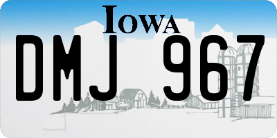 IA license plate DMJ967