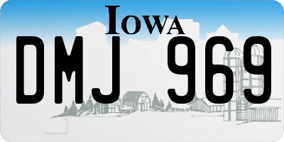IA license plate DMJ969