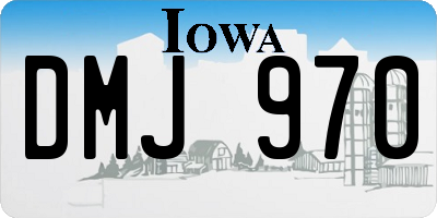IA license plate DMJ970