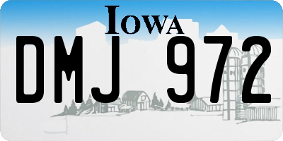 IA license plate DMJ972