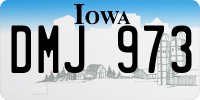 IA license plate DMJ973