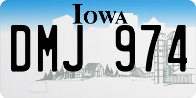 IA license plate DMJ974