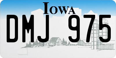 IA license plate DMJ975