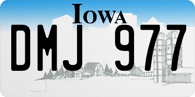 IA license plate DMJ977
