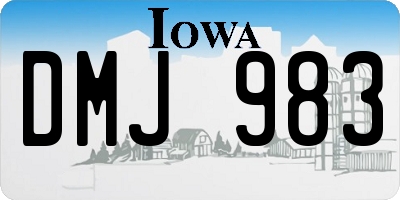 IA license plate DMJ983
