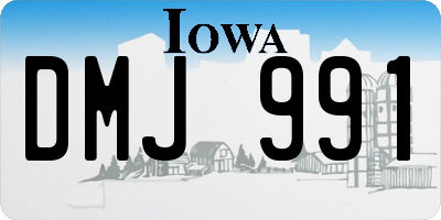IA license plate DMJ991