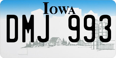 IA license plate DMJ993