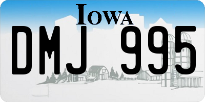 IA license plate DMJ995