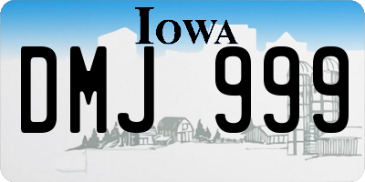 IA license plate DMJ999