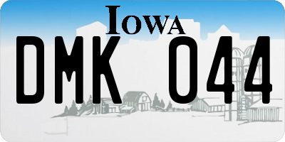 IA license plate DMK044