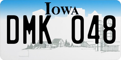 IA license plate DMK048