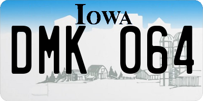 IA license plate DMK064