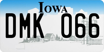 IA license plate DMK066