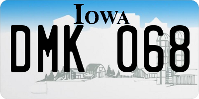 IA license plate DMK068
