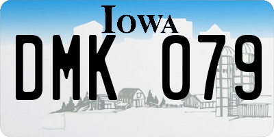 IA license plate DMK079
