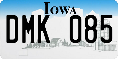 IA license plate DMK085