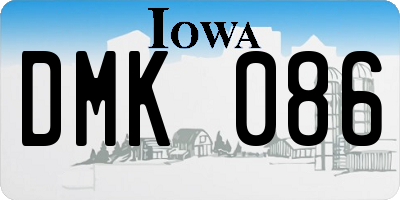 IA license plate DMK086