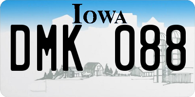 IA license plate DMK088