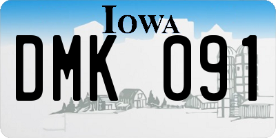 IA license plate DMK091