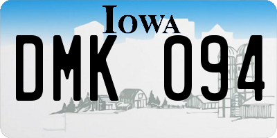 IA license plate DMK094