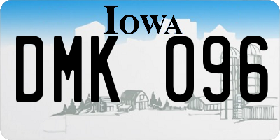 IA license plate DMK096
