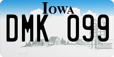 IA license plate DMK099