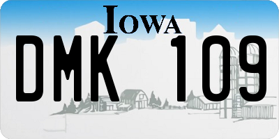IA license plate DMK109