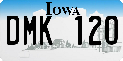 IA license plate DMK120