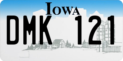 IA license plate DMK121