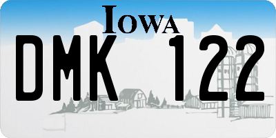 IA license plate DMK122