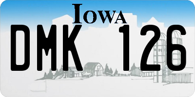 IA license plate DMK126