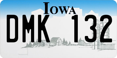 IA license plate DMK132