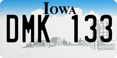 IA license plate DMK133