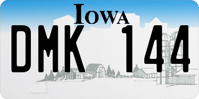IA license plate DMK144