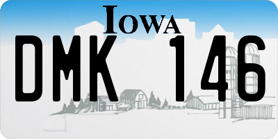 IA license plate DMK146
