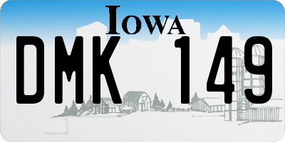 IA license plate DMK149