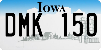 IA license plate DMK150