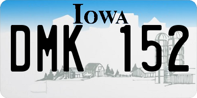 IA license plate DMK152