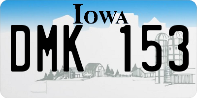 IA license plate DMK153