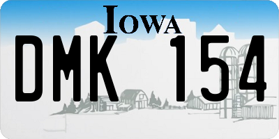 IA license plate DMK154