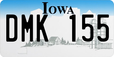 IA license plate DMK155