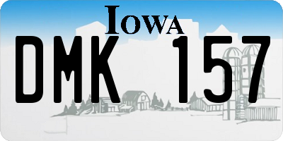 IA license plate DMK157